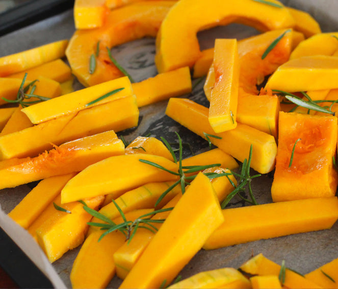 Roasted Butternut Squash Stacks with Sage Pumpkin Seed Pesto