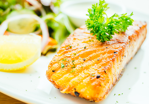 Pan Seared Salmon in Blood Orange Olive Oil & Coconut Balsamic Sauce – Old Town Olive