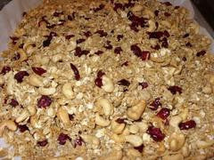 Cranberry, Coconut, Cashew Granola with Persian Lime Extra Virgin Olive Oil & Coconut White Balsamic Condimento Reduction