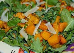 Organic Kale, Quinoa, and Roasted Butternut Squash Salad with Toasted Pumpkin Seeds