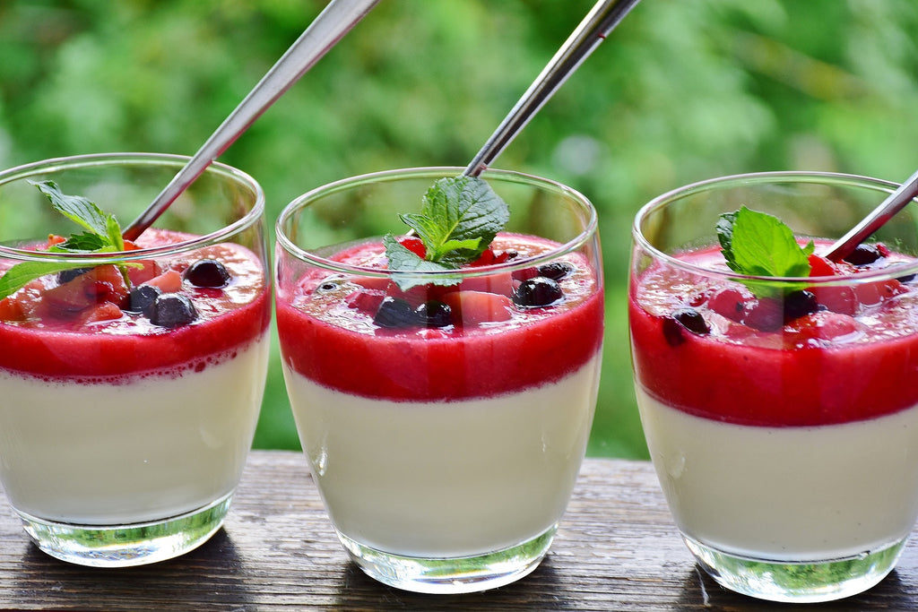 Panna Cotta with Balsamic and Pepper Strawberries