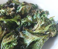Oven Baked Spicy Harissa Olive Oil Kale Chips