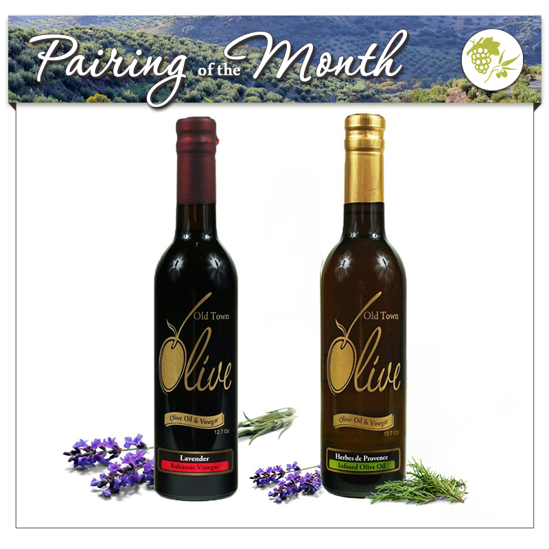 Herbs de Provence Infused Olive Oil and Aged Lavender Dark Balsamic Vinegar