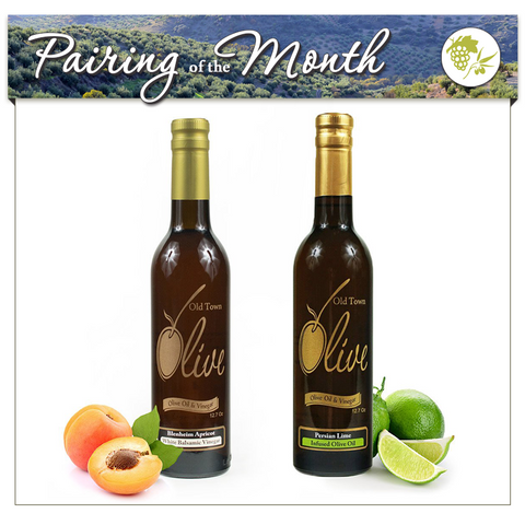 Blenheim Apricot White Balsamic Condimento and Persian Lime Infused Oil