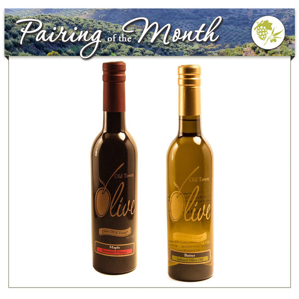 Pure Vermont Maple Balsamic Vinegar & Butter Infused Olive Oil Old